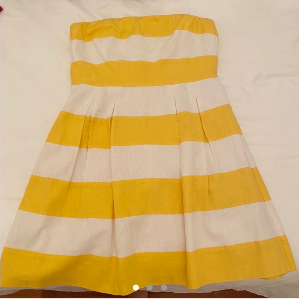 Striped yellow mini dress